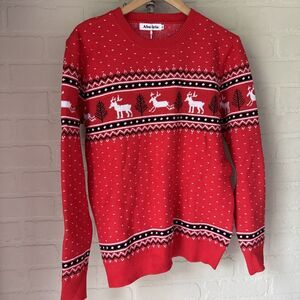 Reindeer Sweater Winter knit Christmas Soft Abollria Brand Xl NEW